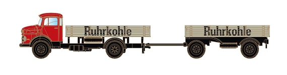 MiNis LC3473 - N - MB L322 Hängerzug mit Pritsche Ruhrkohle